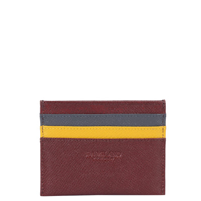 Franzy Leather Card Case - Blood Stone