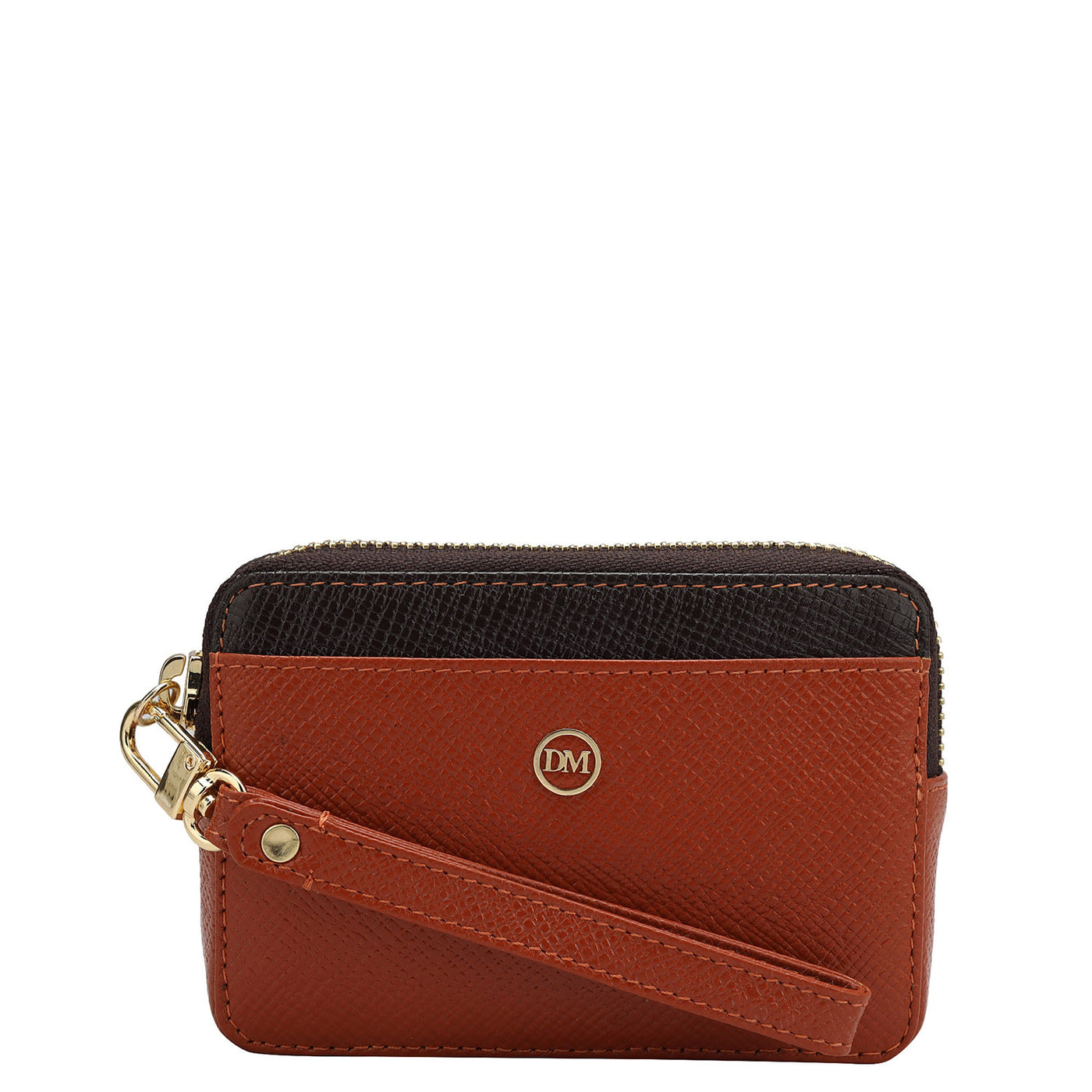 Franzy Leather Card Case - Rust Orange