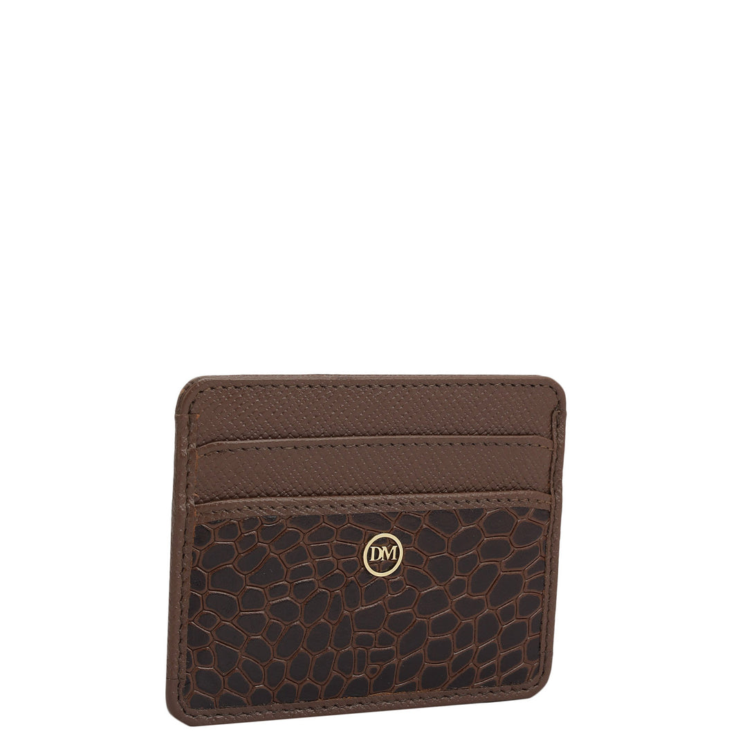 5 Slots Leather Card Case - Date