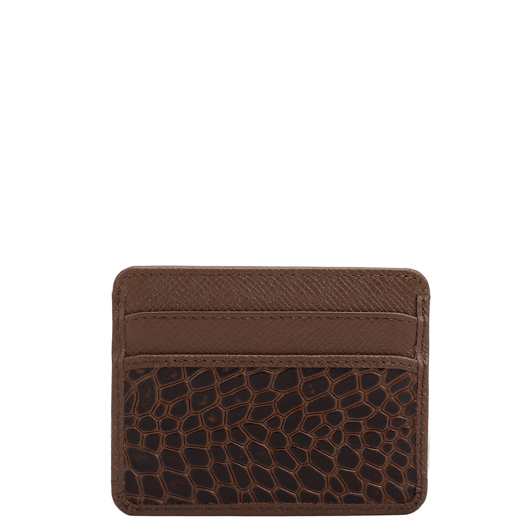 5 Slots Leather Card Case - Date