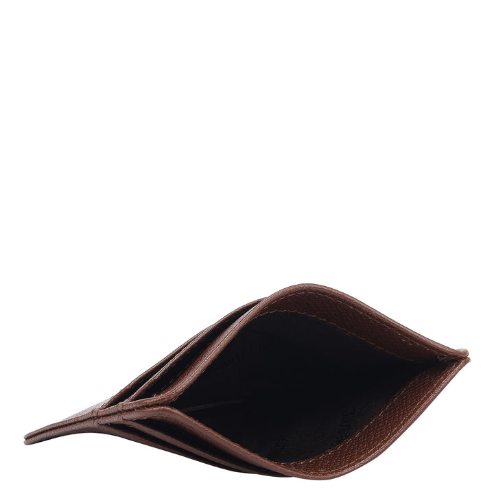 5 Slots Leather Card Case - Date