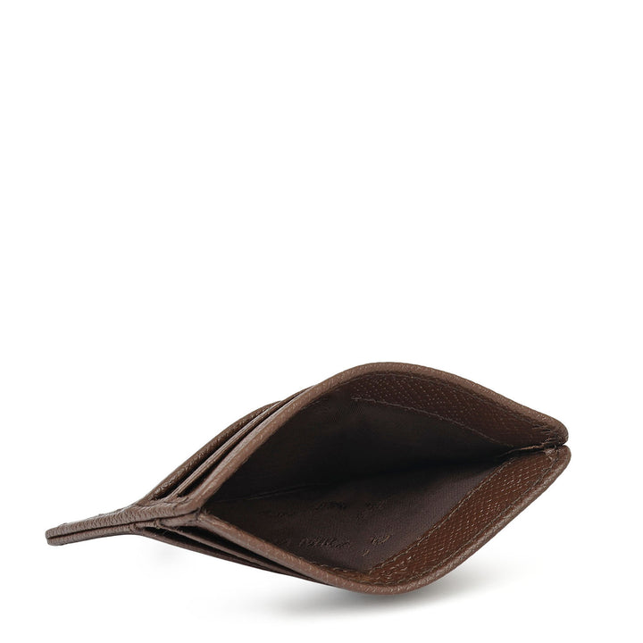 5 Slots Leather Card Case - Walnut