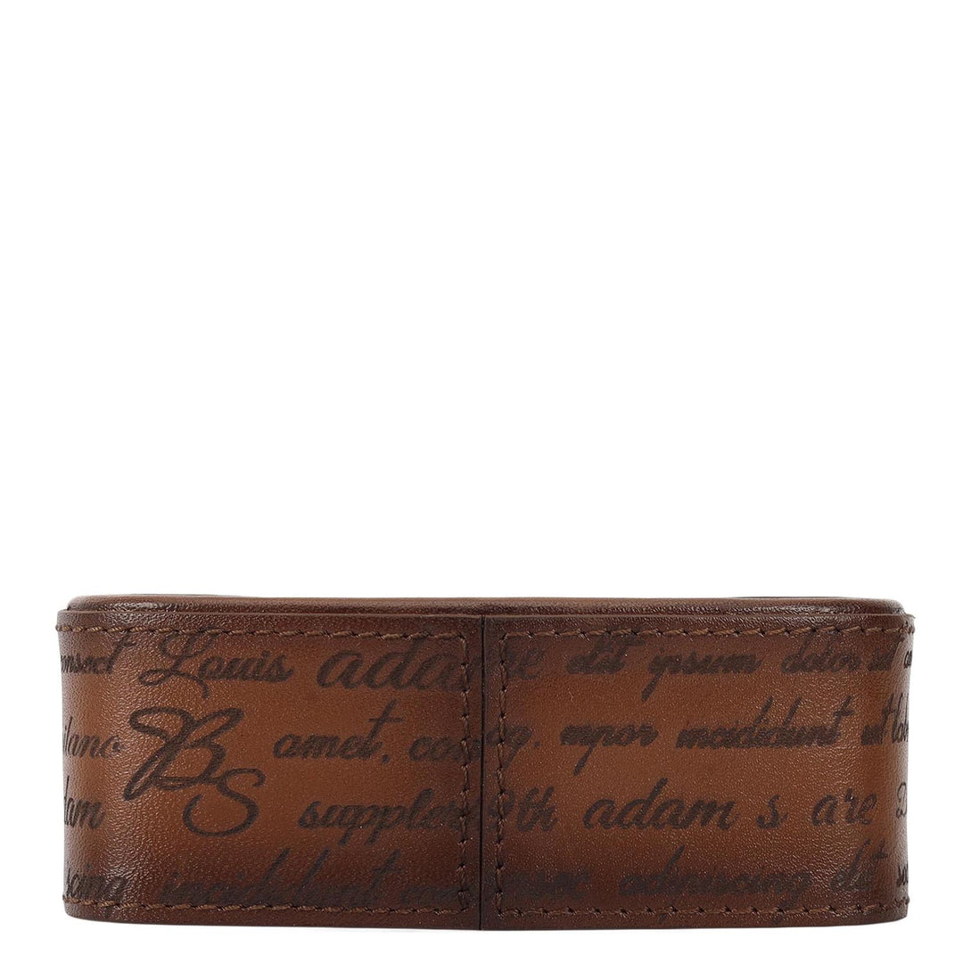 Multi Slot Leather Card Case - Cognac