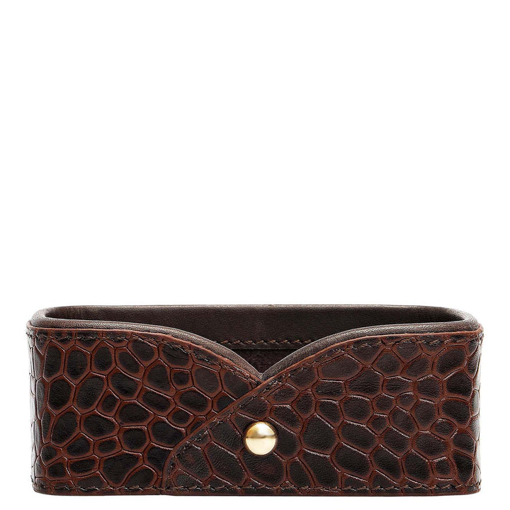 Croco Leather Card Organiser - Date