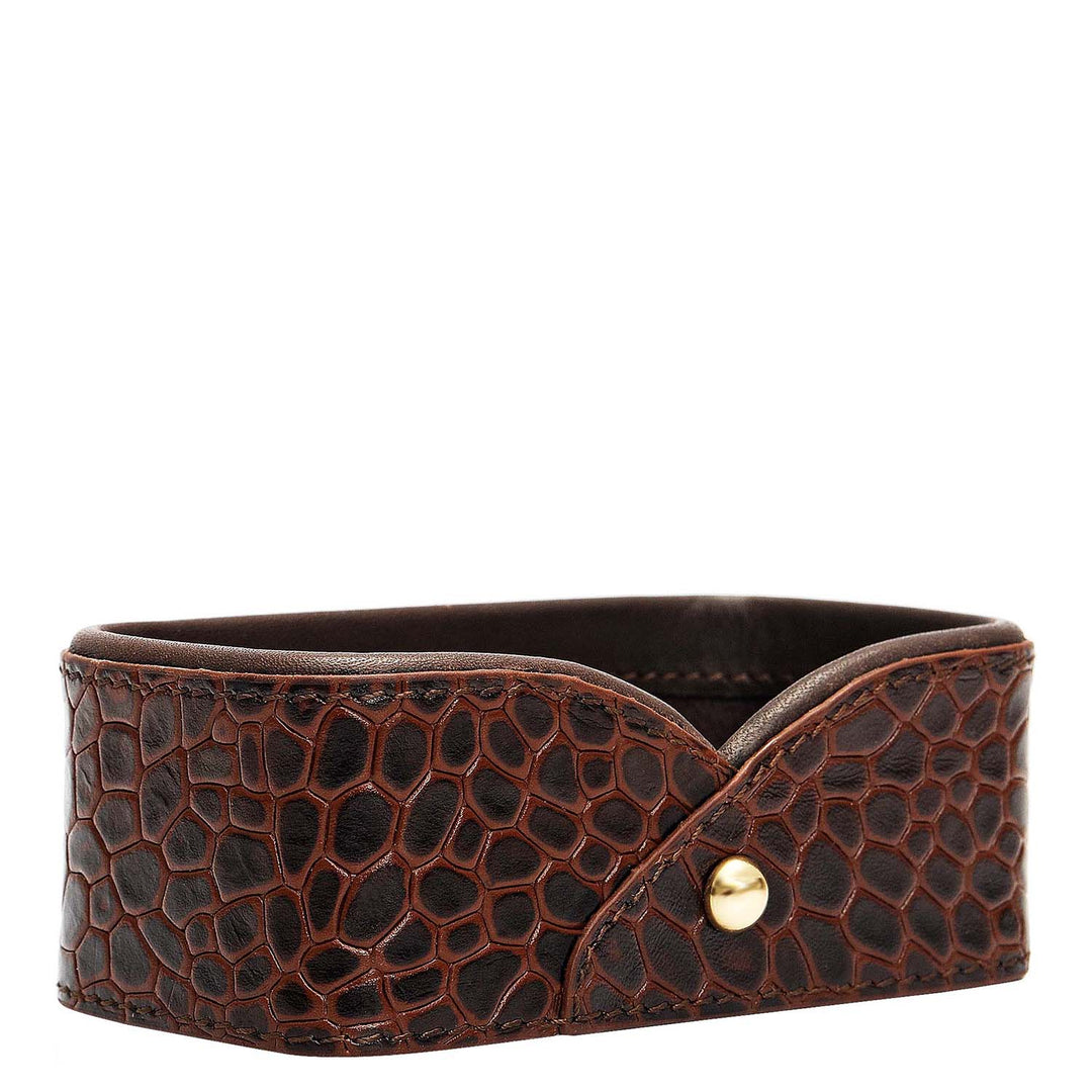 Croco Leather Card Organiser - Date