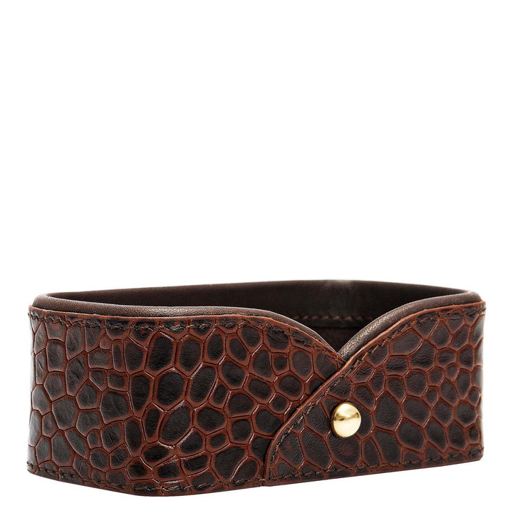 Croco Leather Card Organiser - Date