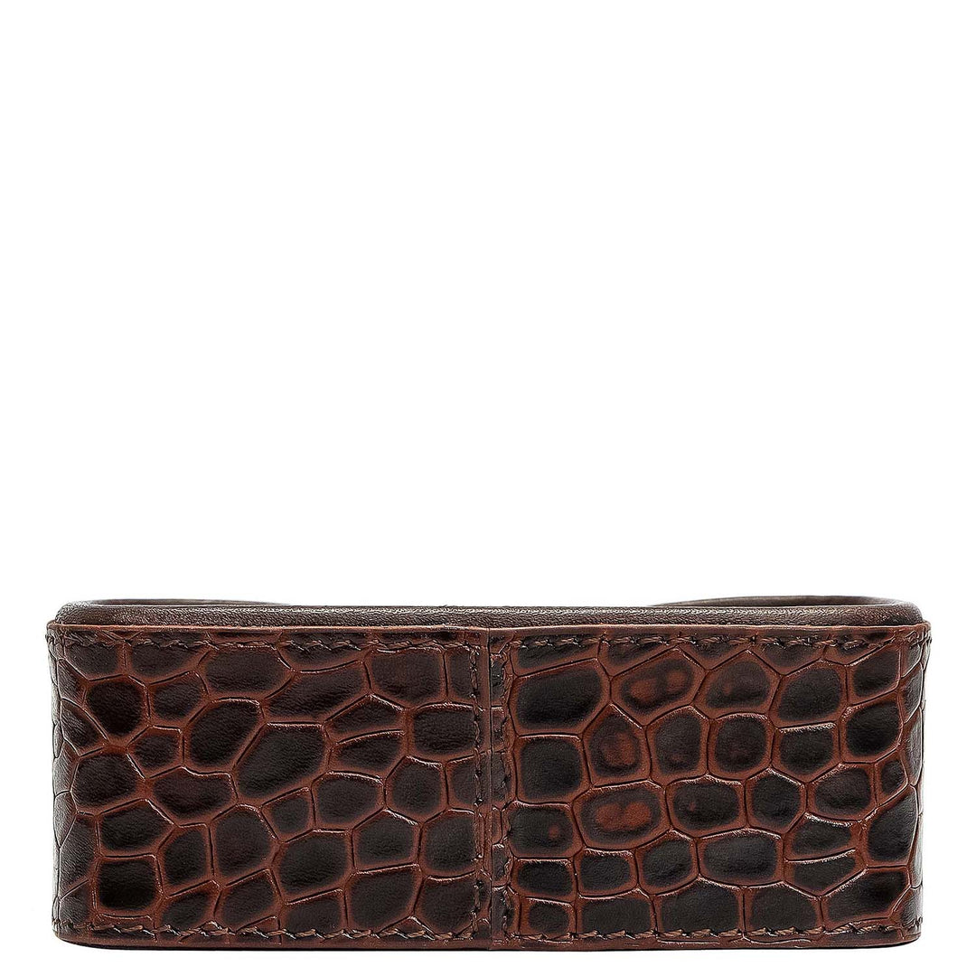 Croco Leather Card Organiser - Date