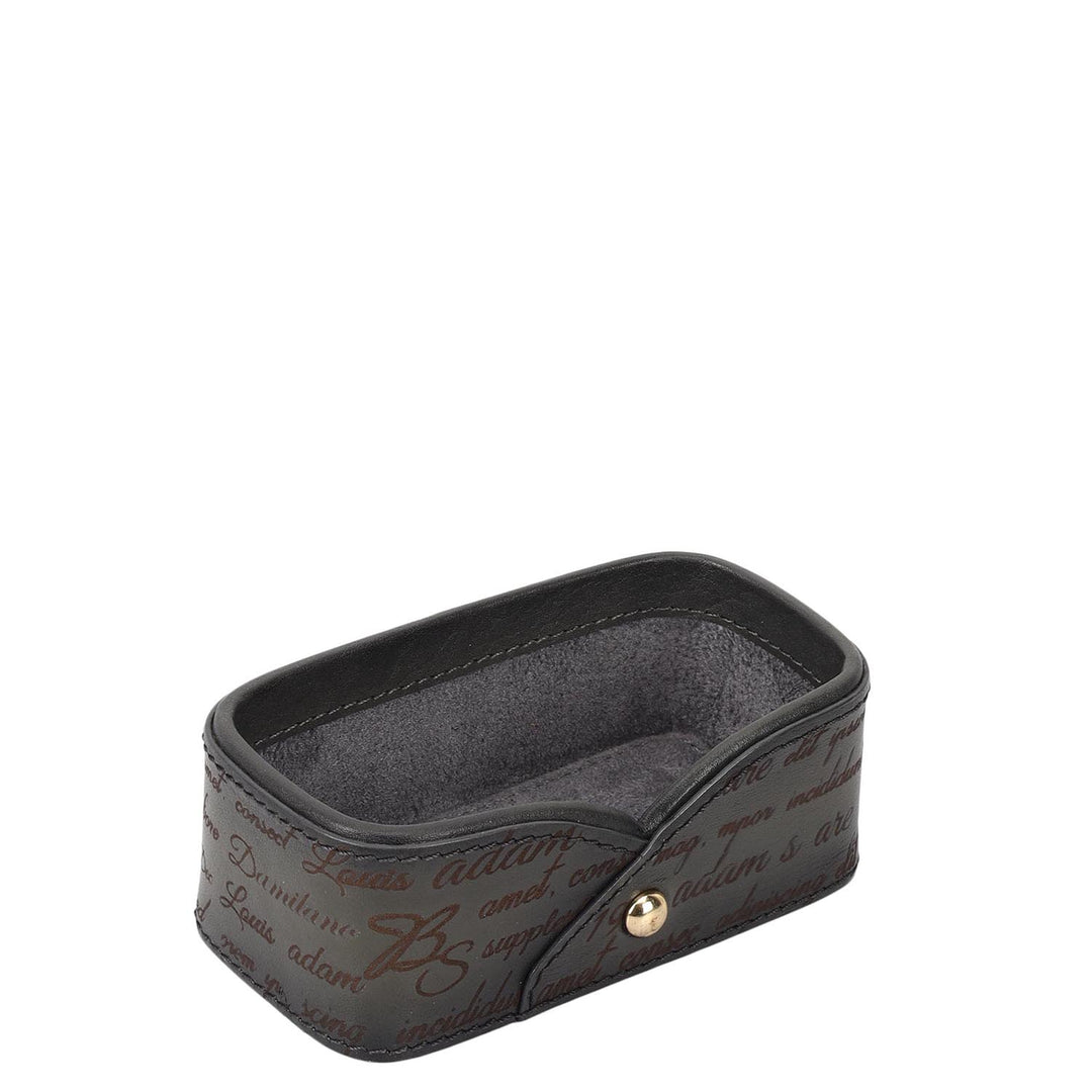 Multi Slot Leather Card Case - Grey