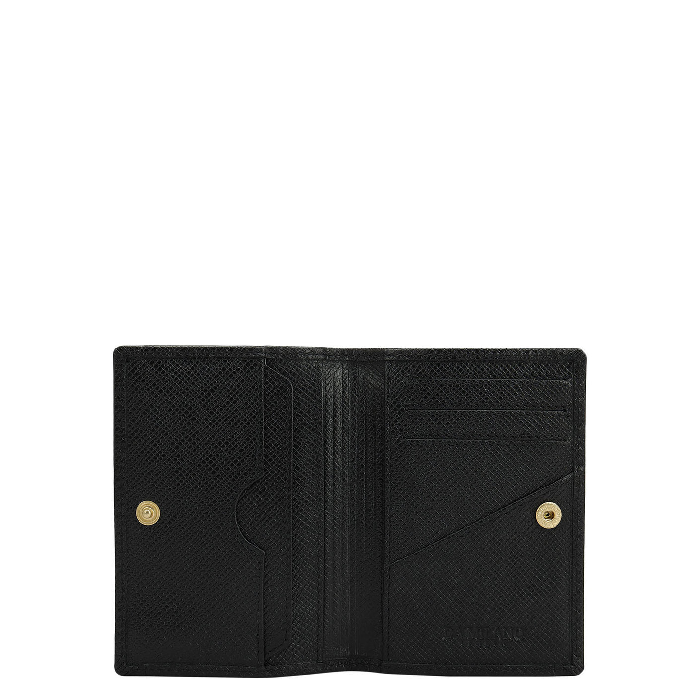 5 Slots Leather Card Case - Black