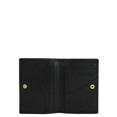5 Slots Leather Card Case - Black