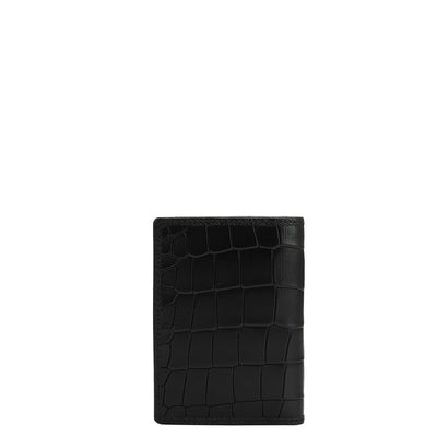 5 Slots Leather Card Case - Black