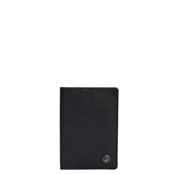 5 Slots Leather Card Case - Black
