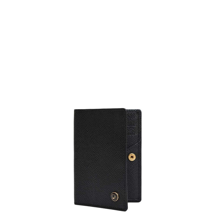 5 Slots Leather Card Case - Black