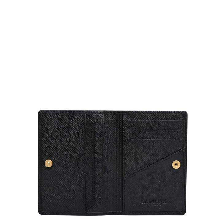5 Slots Leather Card Case - Black