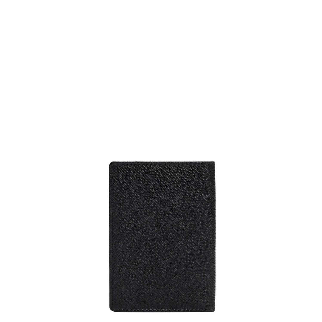 5 Slots Leather Card Case - Black