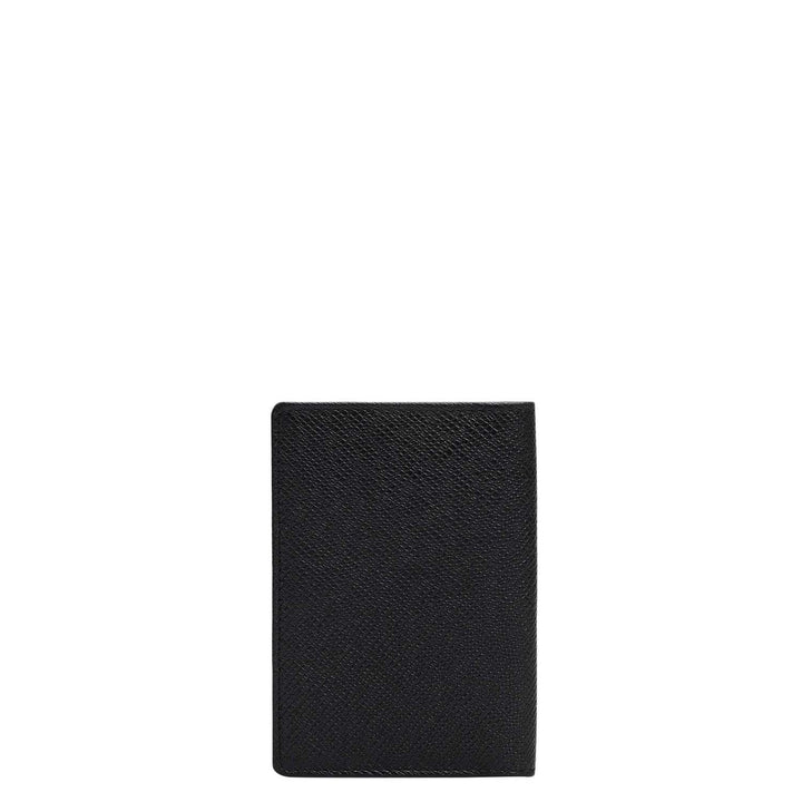 5 Slots Leather Card Case - Black