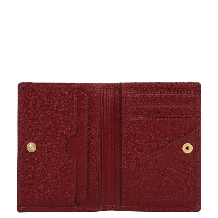 5 Slots Leather Card Case - Cherry