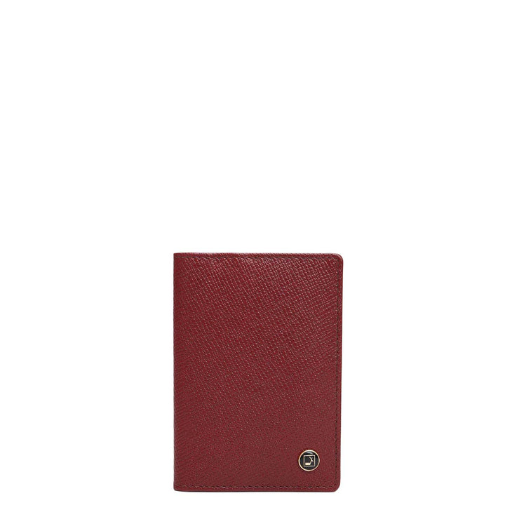 5 Slots Leather Card Case - Cherry