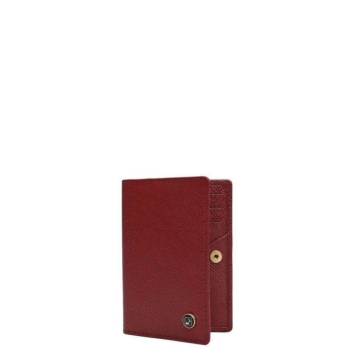 5 Slots Leather Card Case - Cherry
