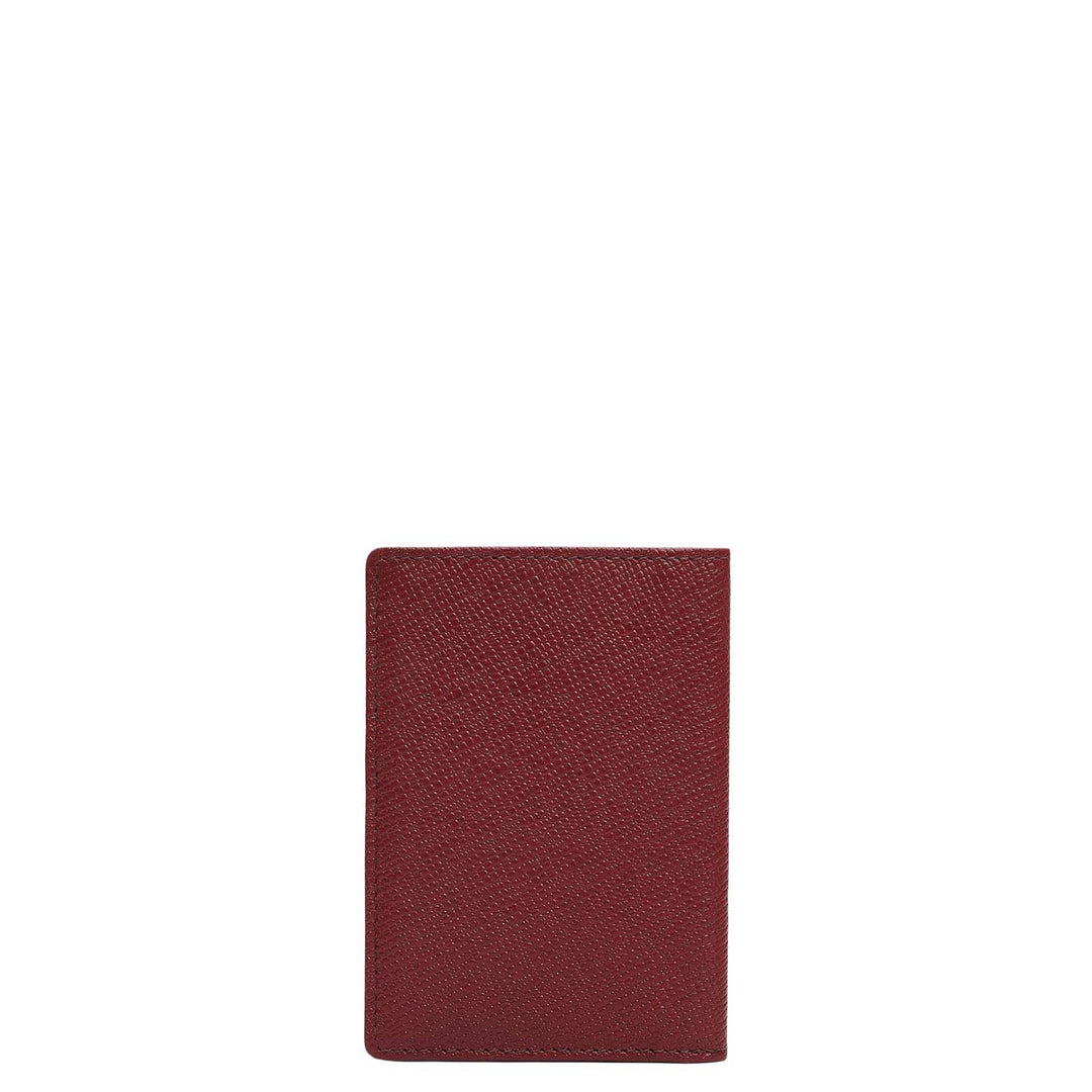 5 Slots Leather Card Case - Cherry