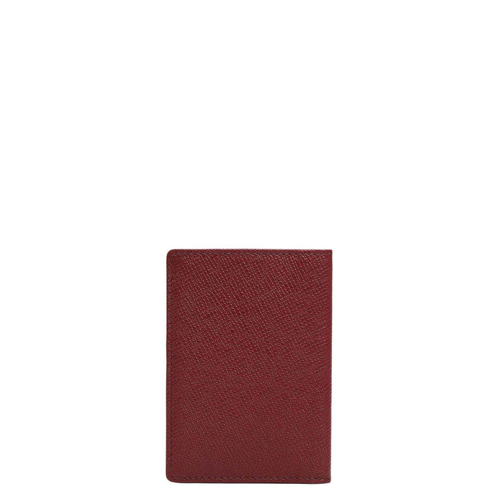 5 Slots Leather Card Case - Cherry