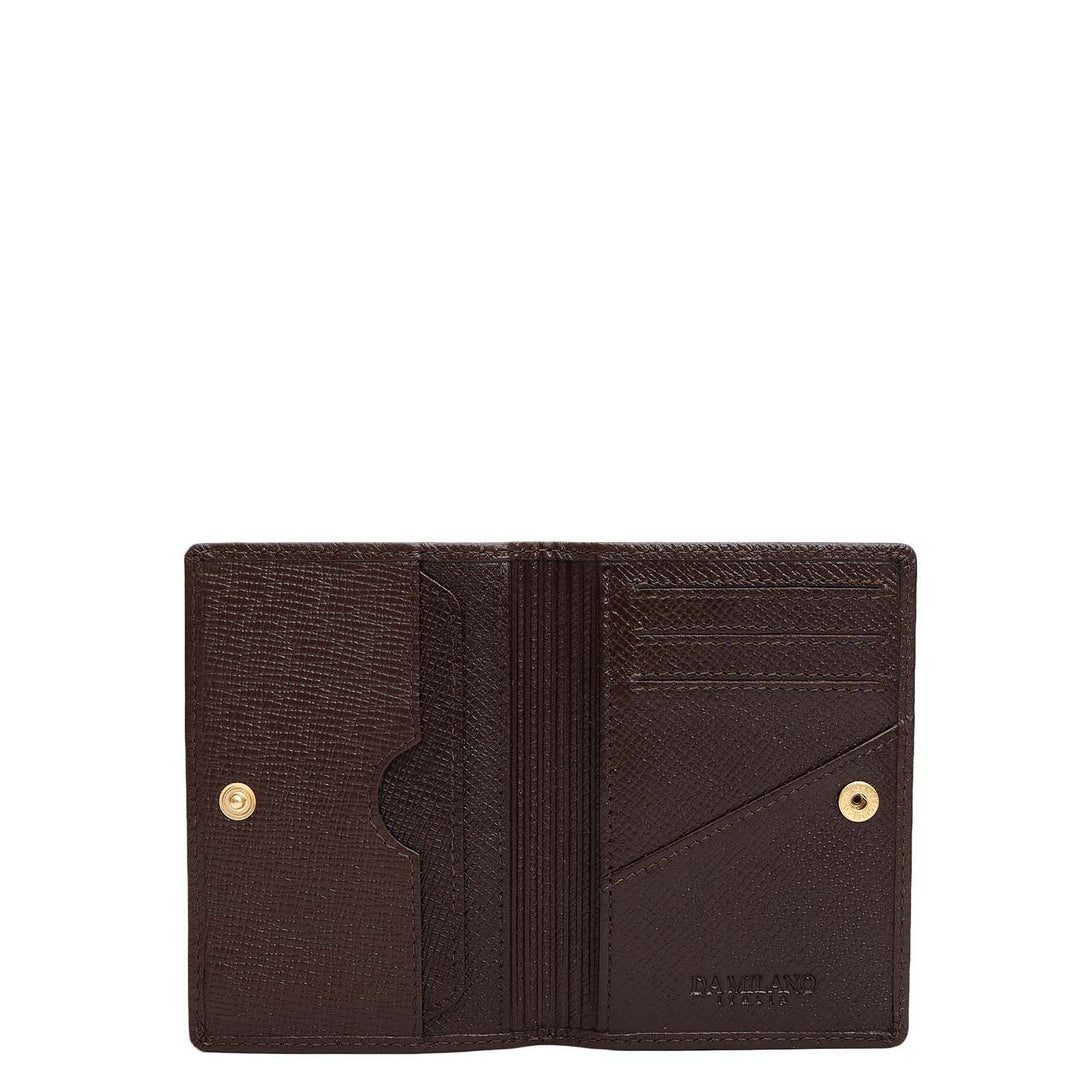 5 Slots Leather Card Case - Chocolate