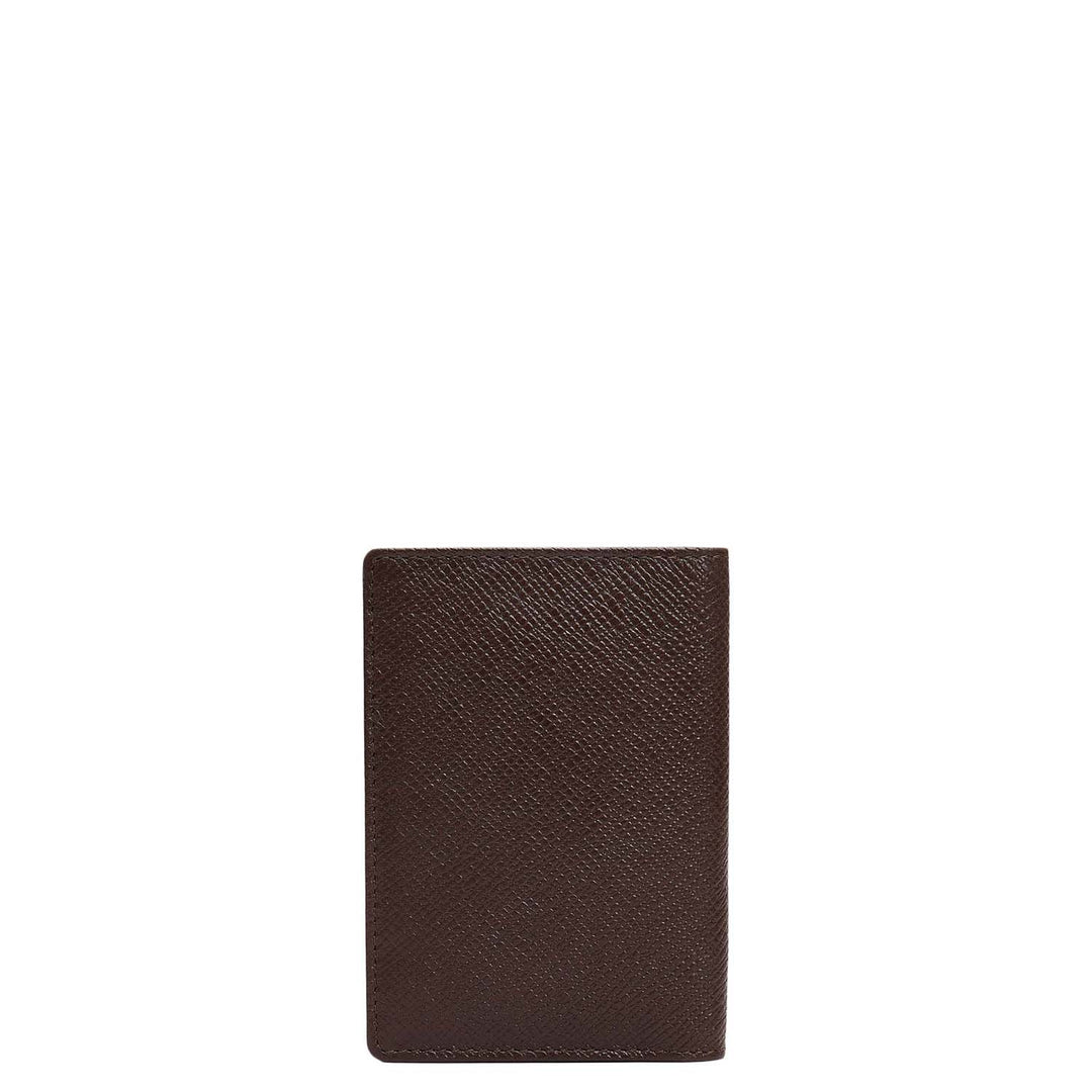 5 Slots Leather Card Case - Chocolate