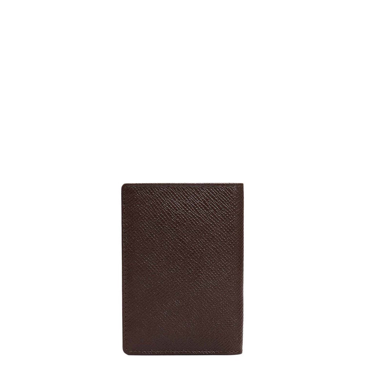 5 Slots Leather Card Case - Chocolate