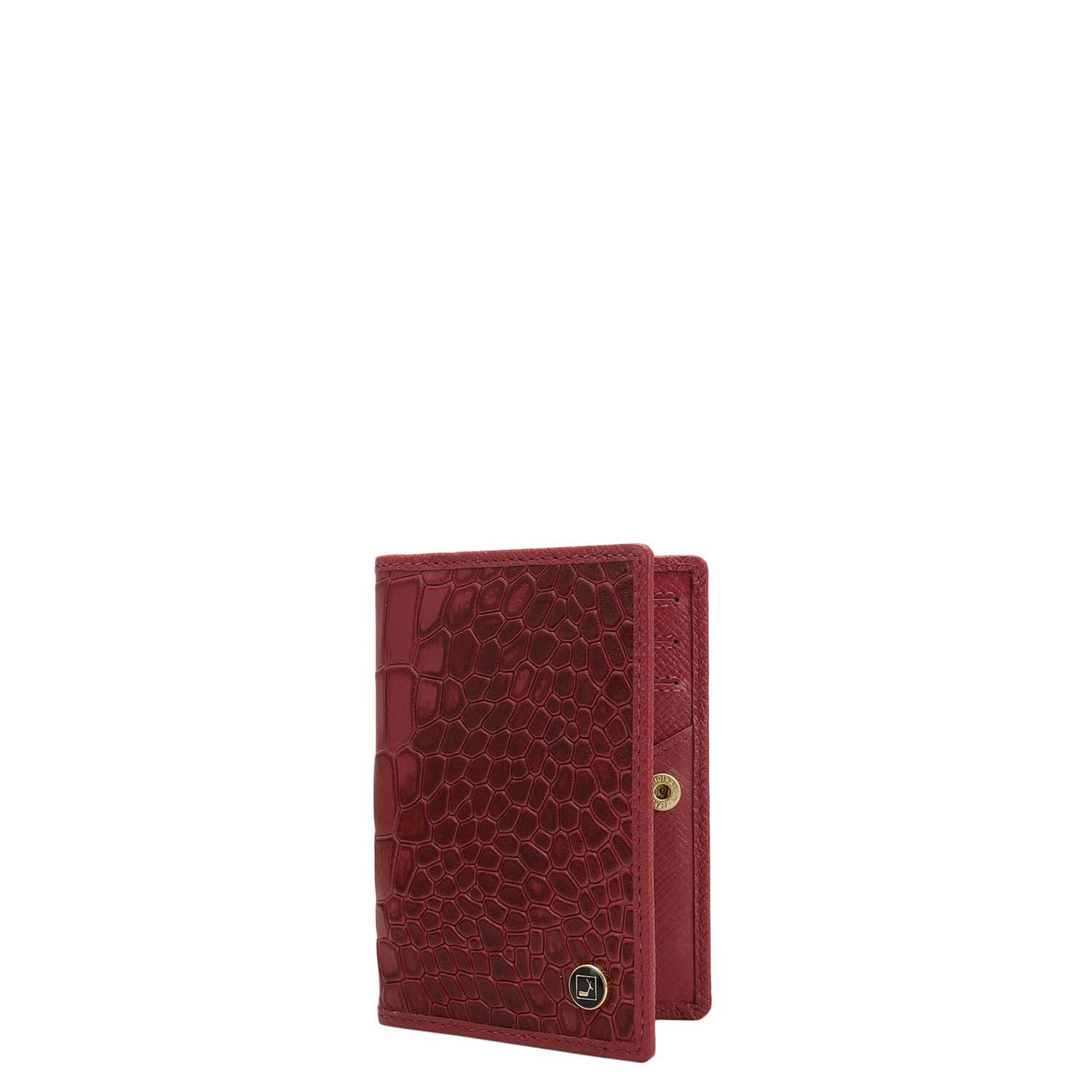 5 Slots Leather Card Case - Plumberry
