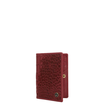 5 Slots Leather Card Case - Plumberry