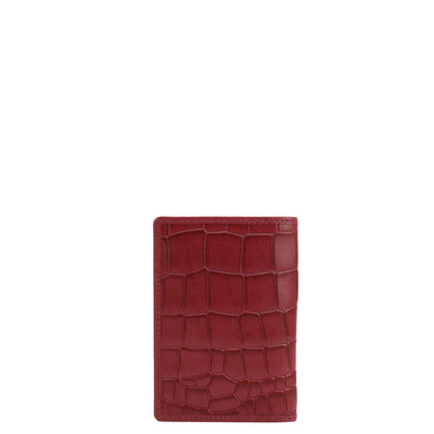 5 Slots Leather Card Case - Plumberry
