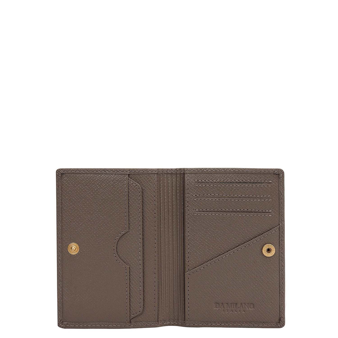 5 Slots Leather Card Case - Smoke Grey