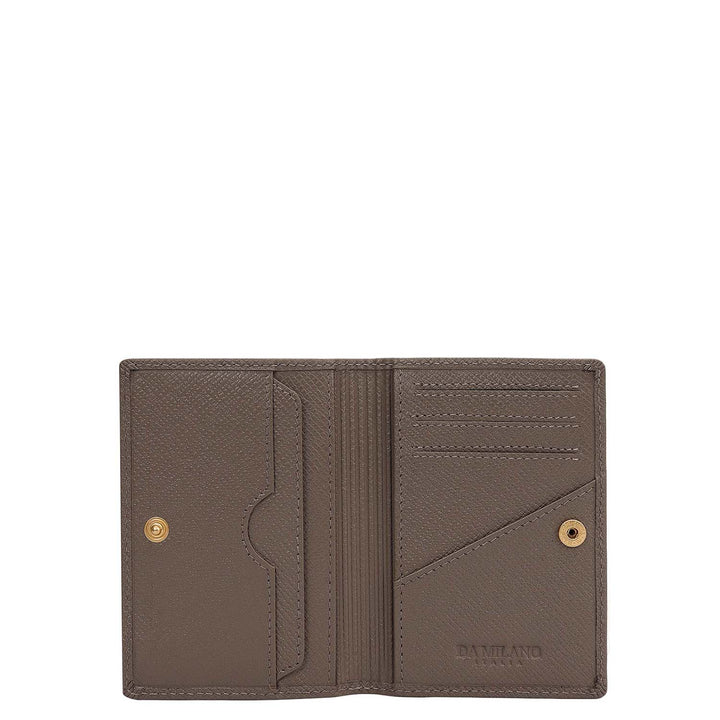 5 Slots Leather Card Case - Smoke Grey