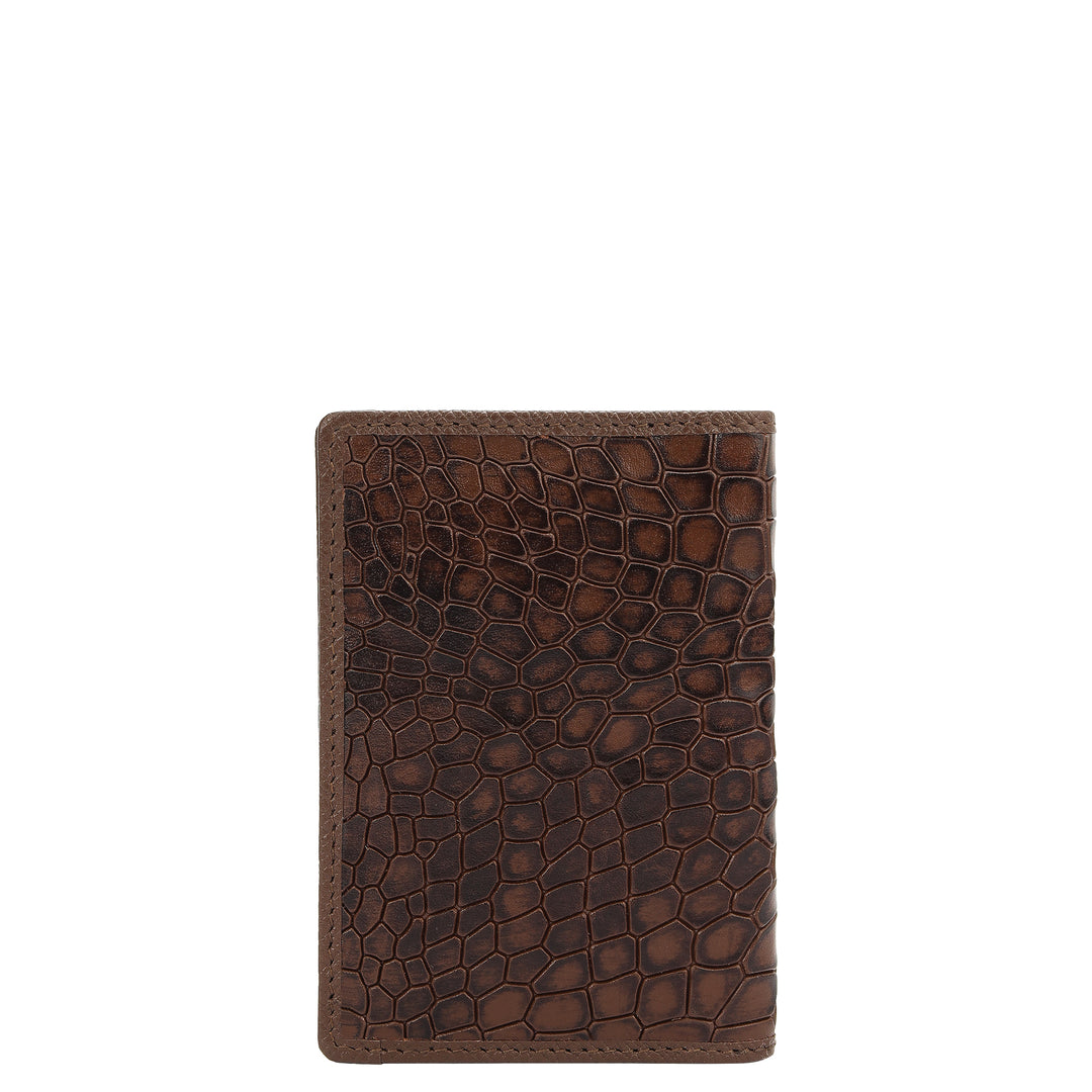 5 Slots Leather Card Case - Walnut