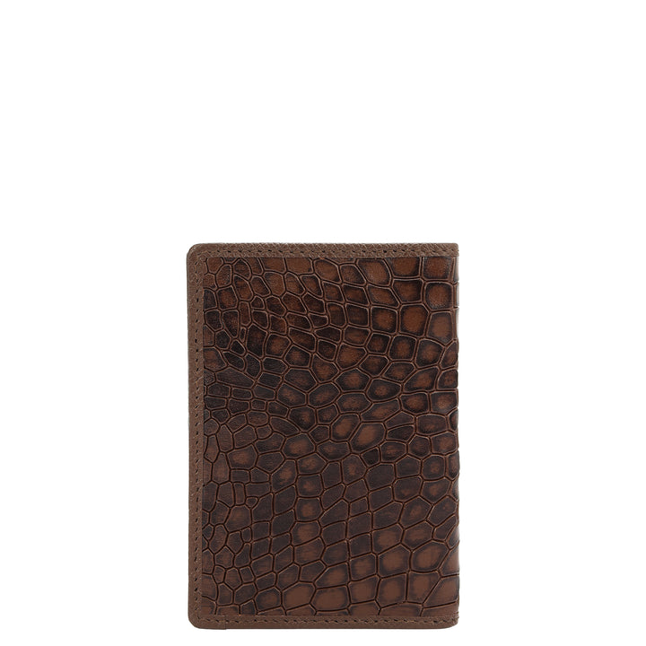 5 Slots Leather Card Case - Walnut