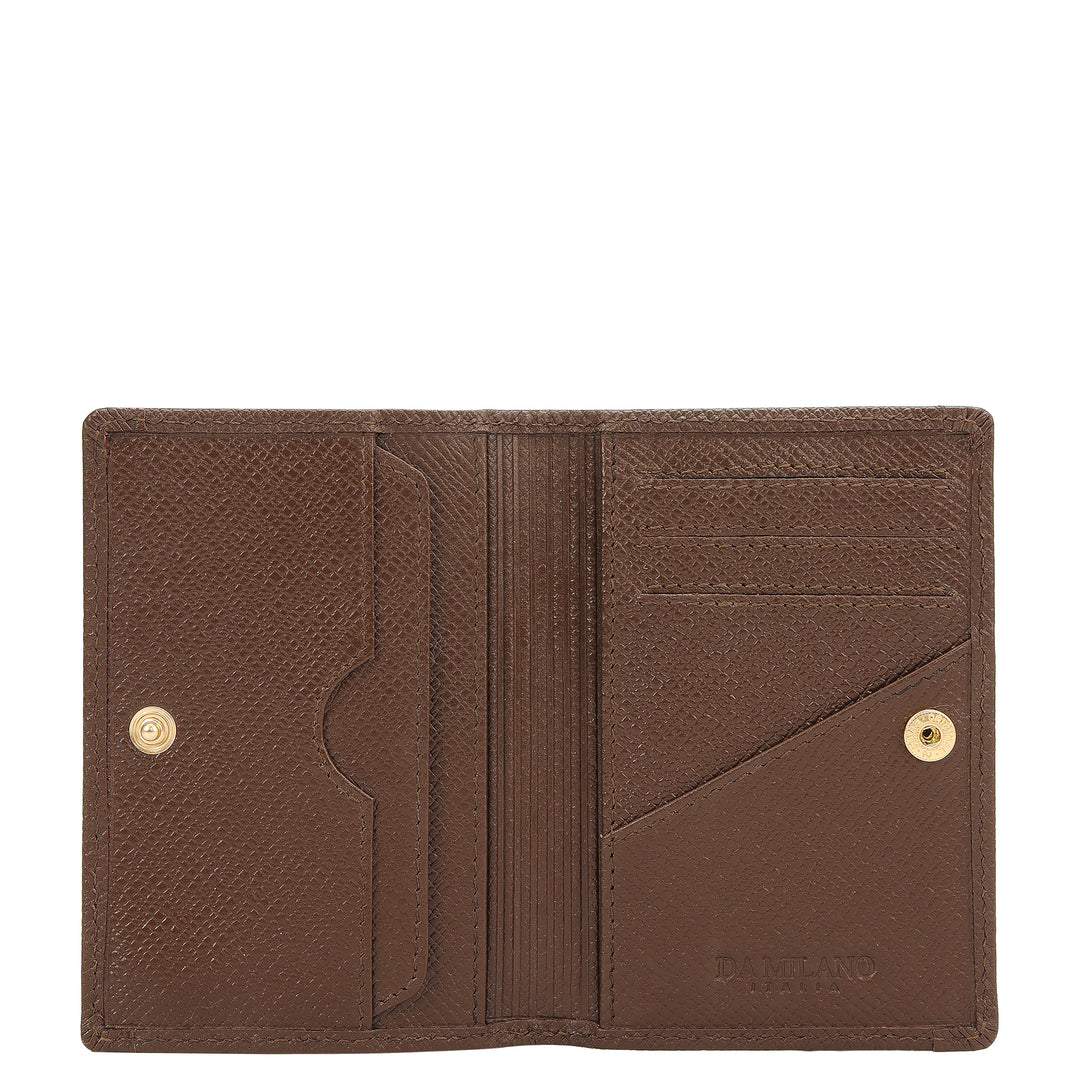 5 Slots Leather Card Case - Walnut