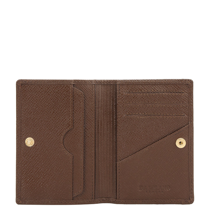 5 Slots Leather Card Case - Walnut