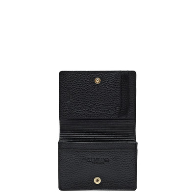 Monogram Wax Leather Card Case - Black