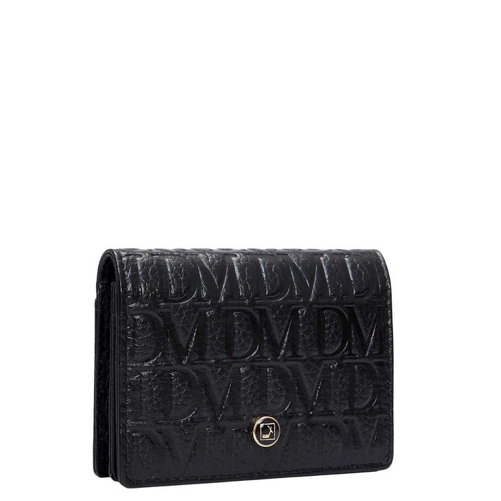 4 Slot Monogram Card Case - Black