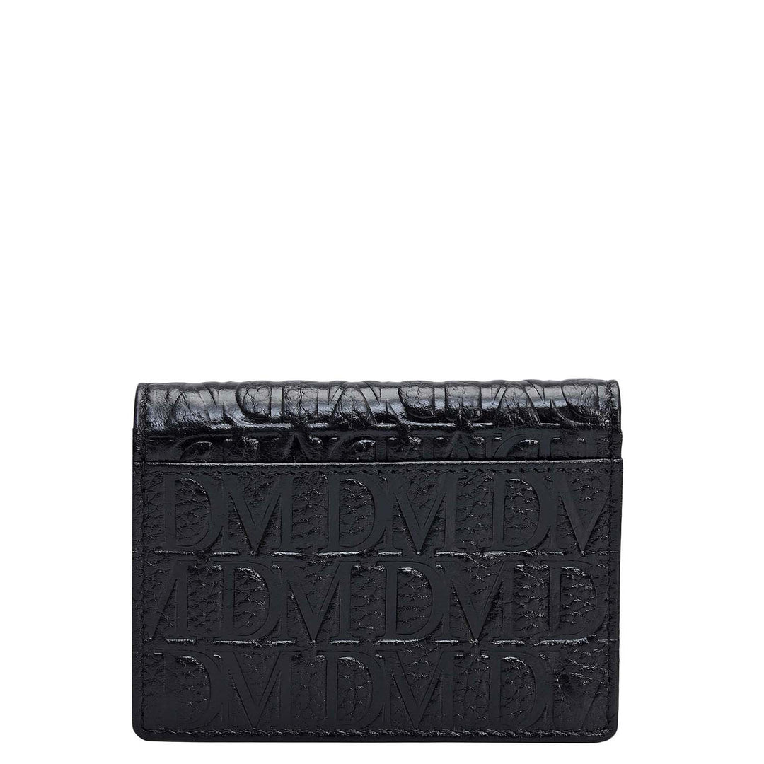 4 Slot Monogram Card Case - Black