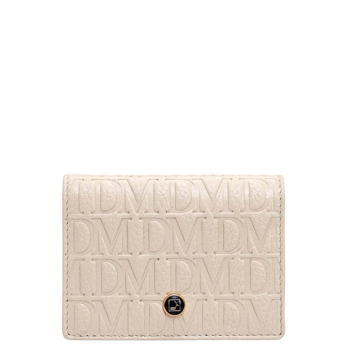 4 Slots Leather Card Case - Marshmallow