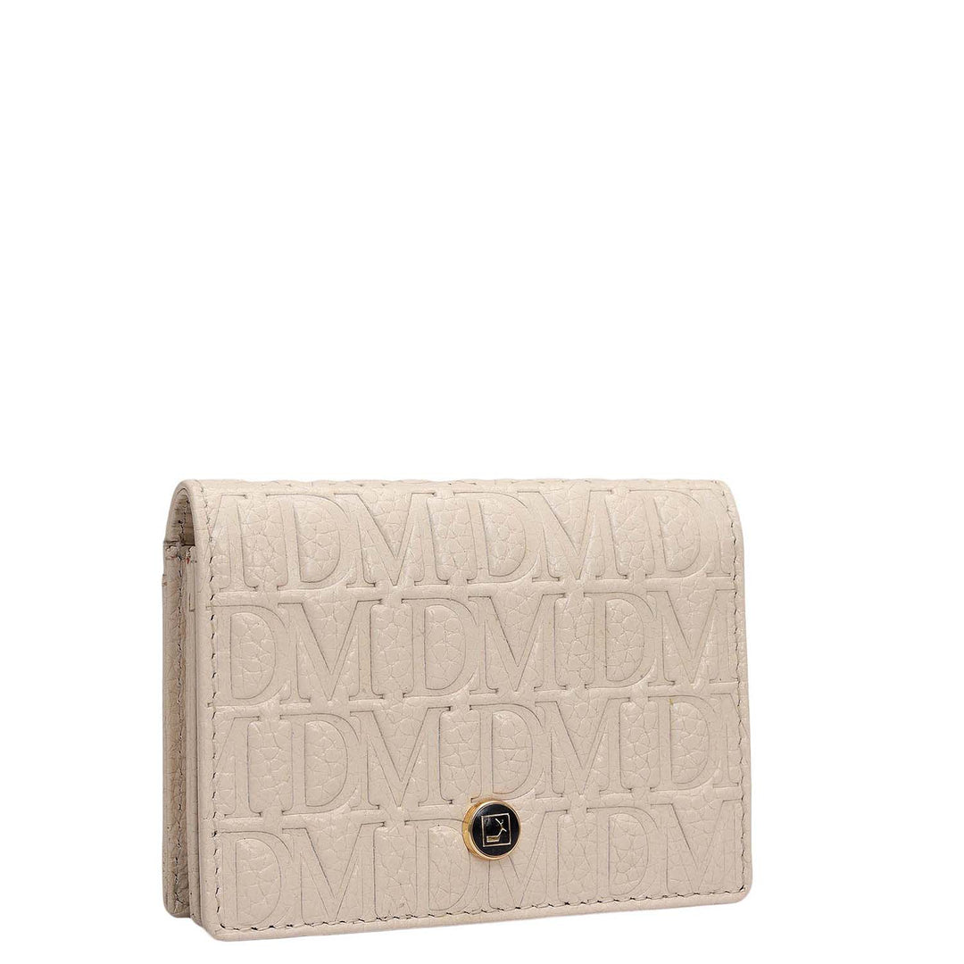 4 Slots Leather Card Case - Marshmallow