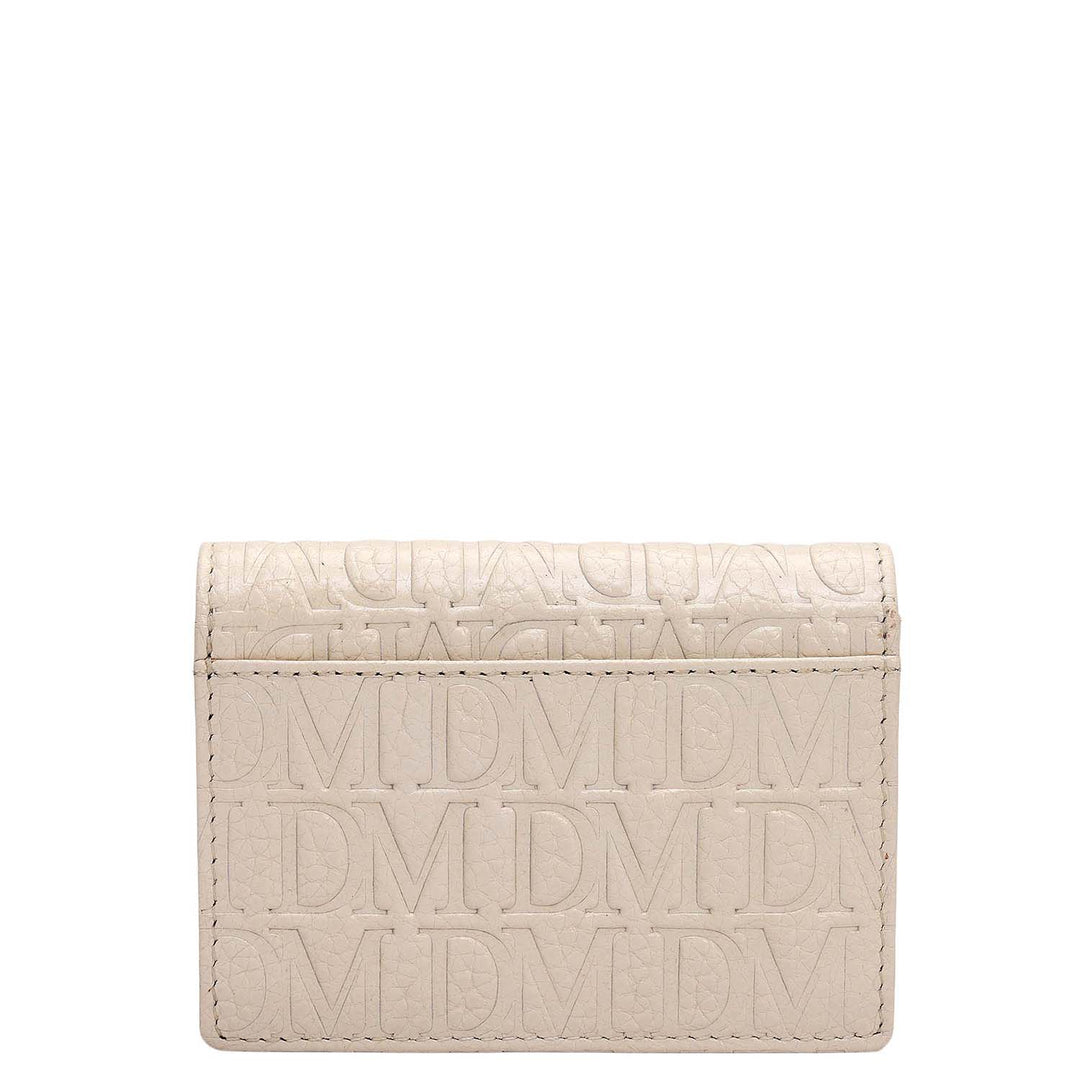 4 Slots Leather Card Case - Marshmallow