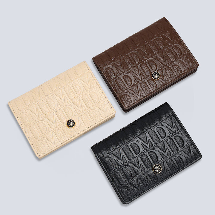 4 Slots Leather Card Case - Marshmallow