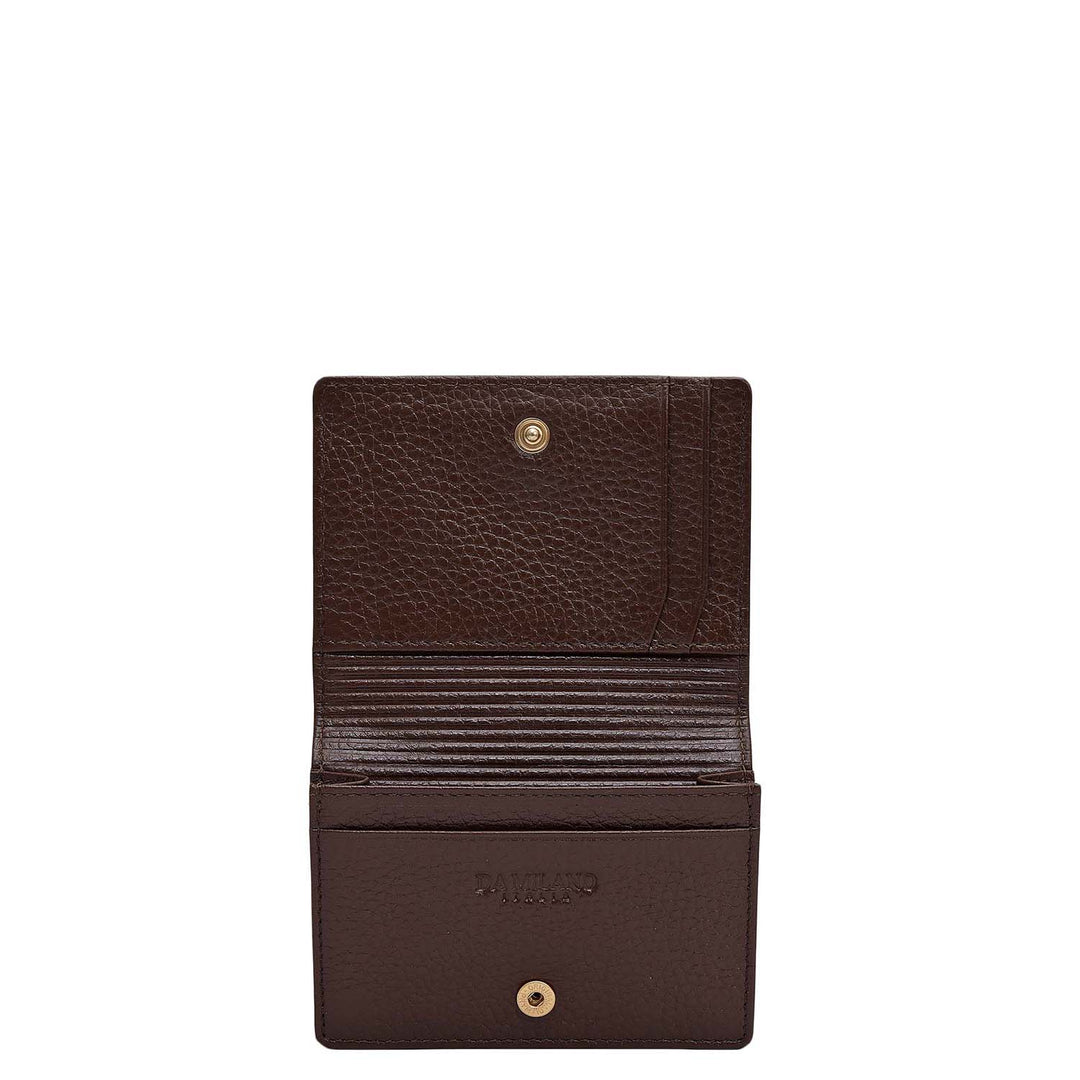 4 Slots Leather Card Case - Mocha
