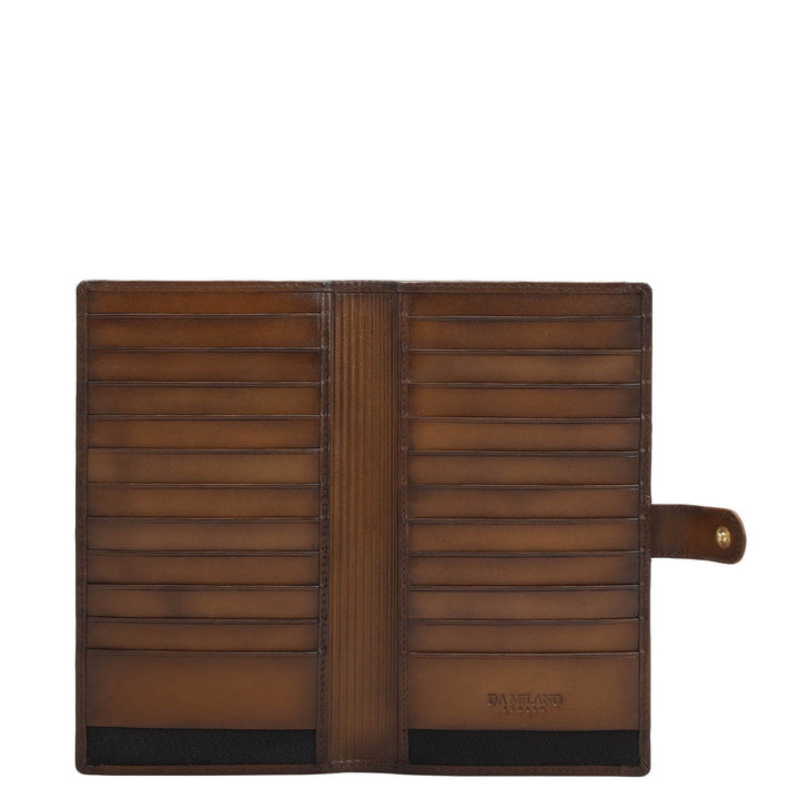 Multi Slot Leather Card Case - Cognac