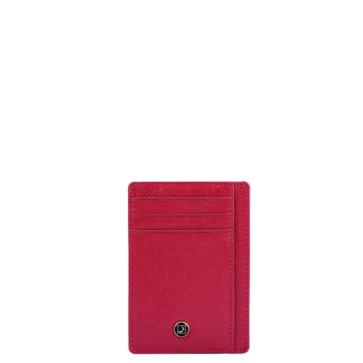 9 Slots Leather Card Case - Plumberry