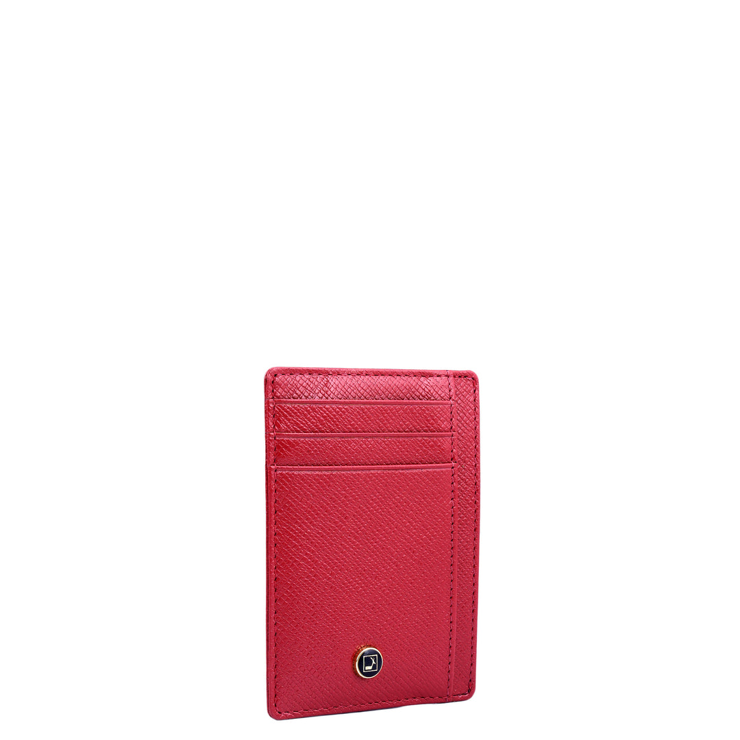 9 Slots Leather Card Case - Plumberry