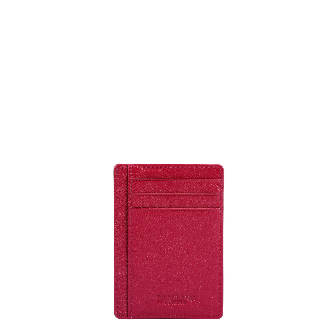 9 Slots Leather Card Case - Plumberry