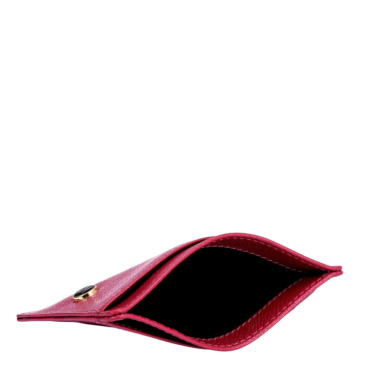 9 Slots Leather Card Case - Plumberry
